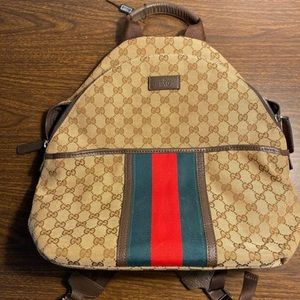 GG 3-Stripe Monogram Gucci Backpack Medium sized